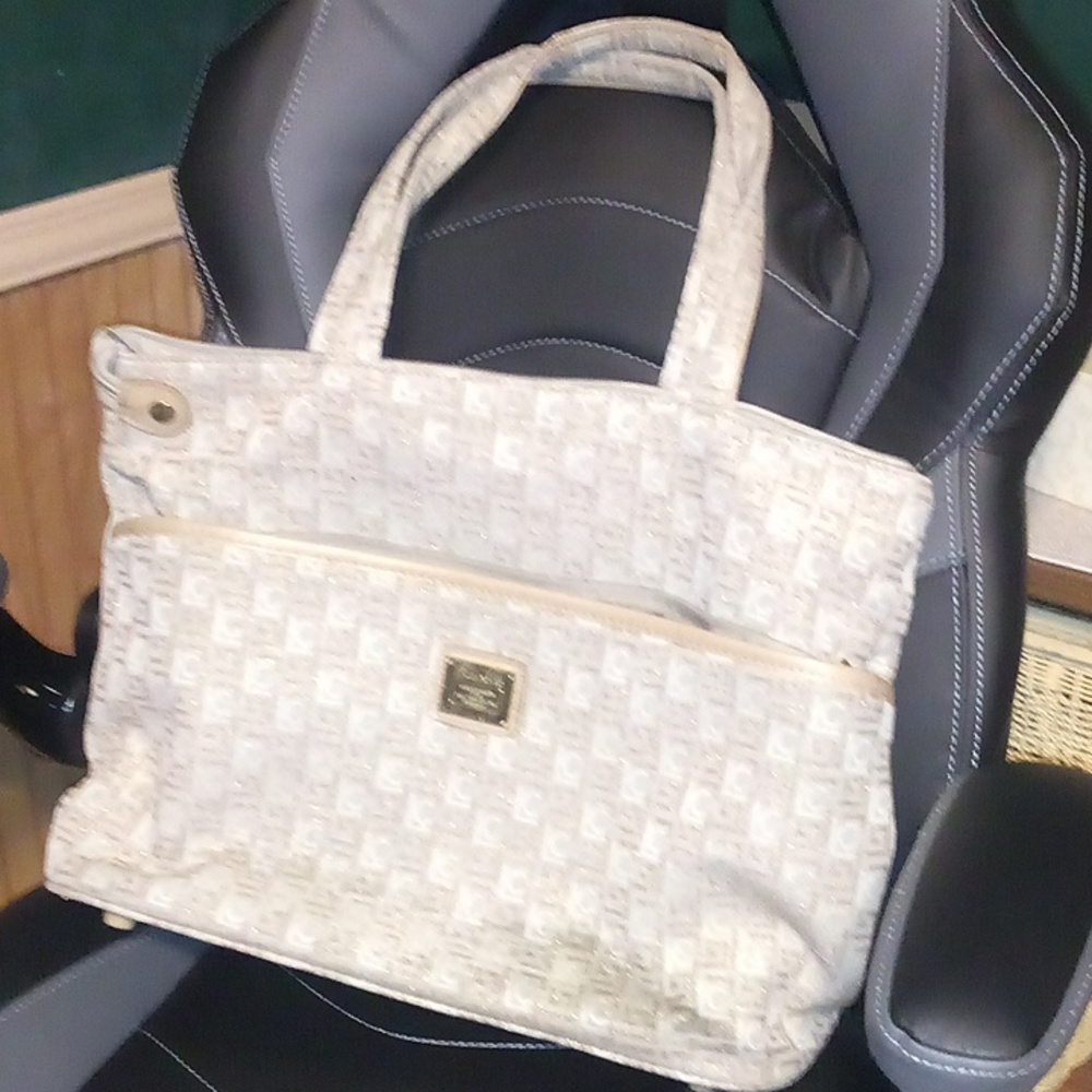 Liz Claiborne Gold and Tan Huge Bag